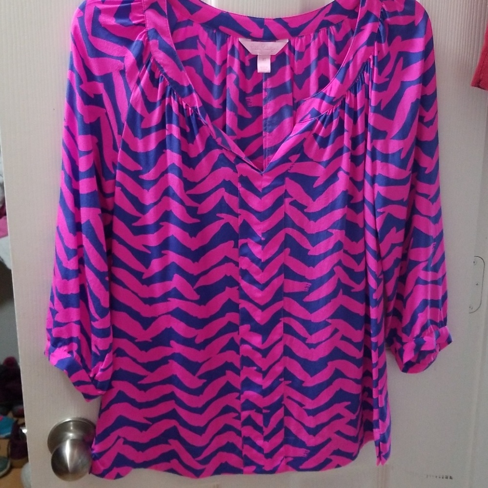 Animal print Lilly Pulitzer blouse